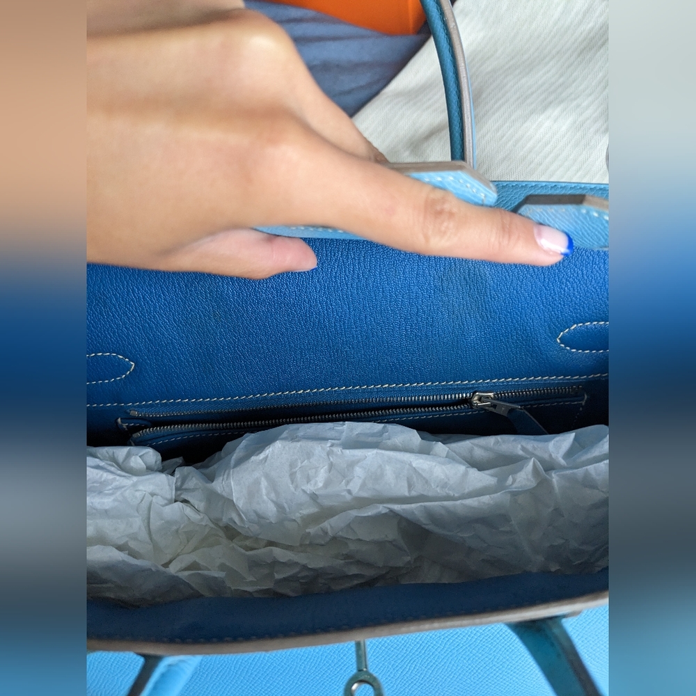 Hermes Birkin 30 Celeste/Mykonos - Picture 4 of 14